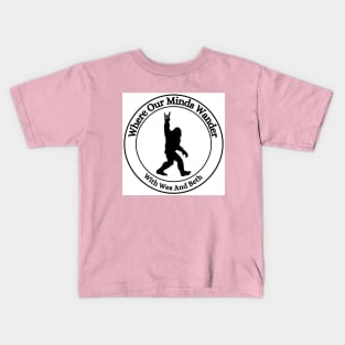 Where Our Minds Wander large chest logo Bigfoot Kids T-Shirt